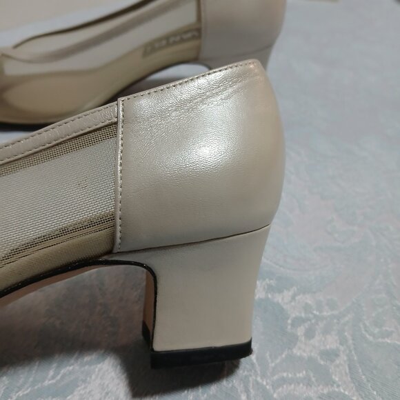 Retro Style Van Eli Pearl Colored Pumps Size 6 1/2 M - Picture 6 of 9